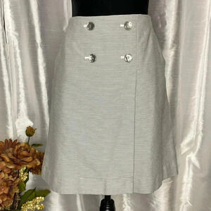 The Limited Women’s 12 Lined Striped Textured A Line Flap Skirt